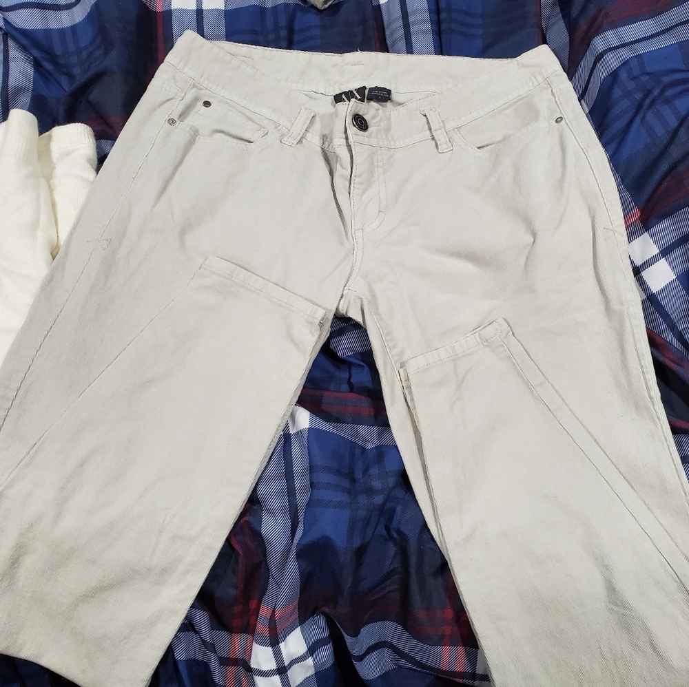 ARMANI EXCHANGE LIGHT GREY CORDUROY